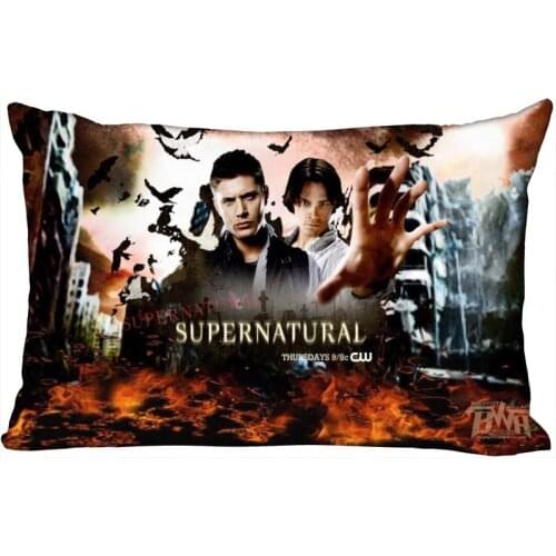 New Custom Supernatural Pillowcase Satin Fabric Pillow Cover Rectangle Zipper Pillow Cases Home Office Wedding Decorative