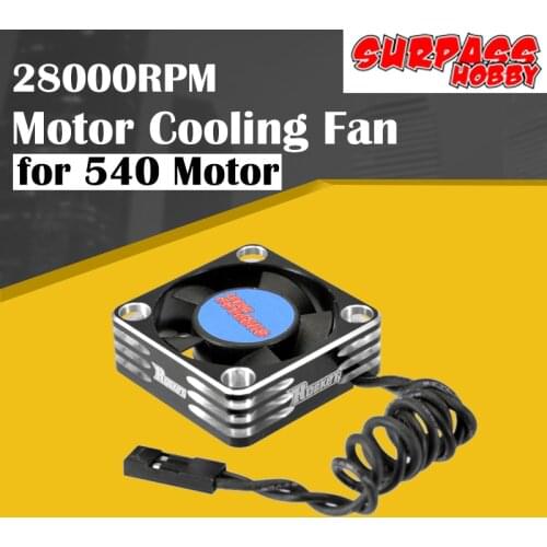 SURPASS HOBBY Metal Motor Cooling Fan 5V 28000RPM Heat Dissipation Cooling Fan for 540 Brushless Motor Small Size