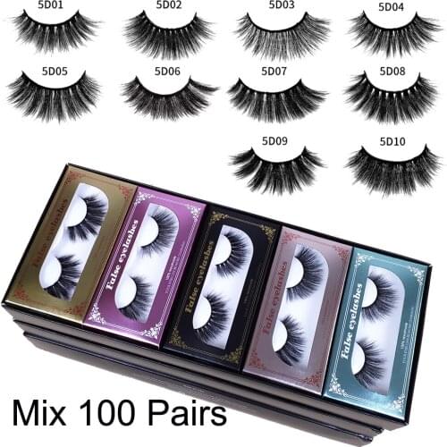 Wholesale Eyelashes 20/30/50/100 Pairs 3d Mink Lashes Natural False Eyelashes Hand Made Makeup Dramatic Long Eye Lashes in Bulk