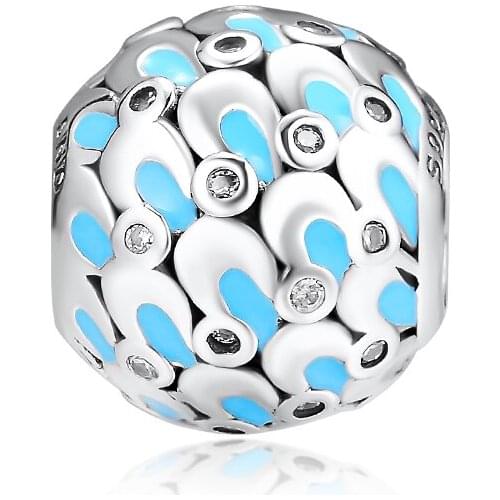Fits for Pandora Charms Bracelets Necklaces 100% 925 Sterling Silver Jewelry Cascading Glamour Beads Free Shipping