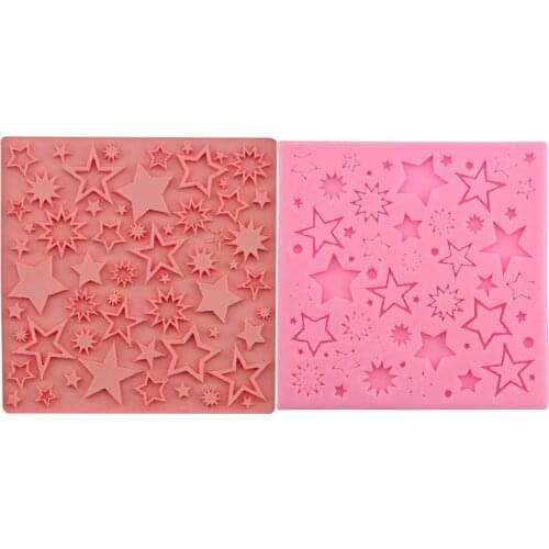 Full of five-point star chocolate flip sugar silicone baking cake decoration drop glue gypsum DIY soap mold