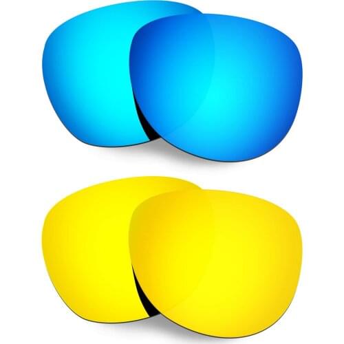 HKUCO Polarized Replacement Lenses For Stringer Sunglasses Blue/Gold 2 Pairs