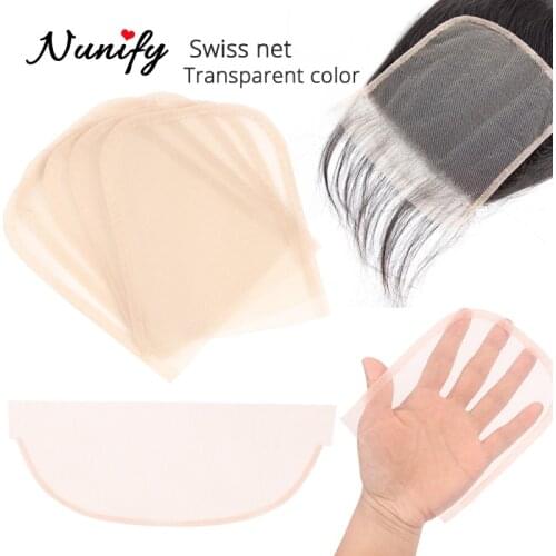 Nunify 3Pcs Transparent Hair Net For Closure Frontal, Ventilating Lace Net For Making Lace Frontal Wigs 4*4 13*4 Wig Accessories