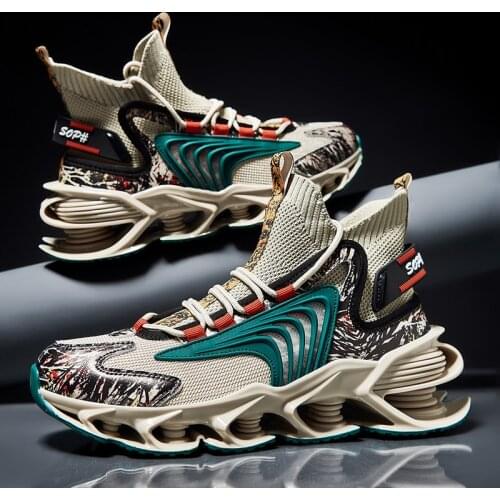 SENTA New Classic Men Running Shoes High-top Blade Sneakers Men Jogging Shoes Fashion Antiskid Damping Sports Shoes Zapatillas