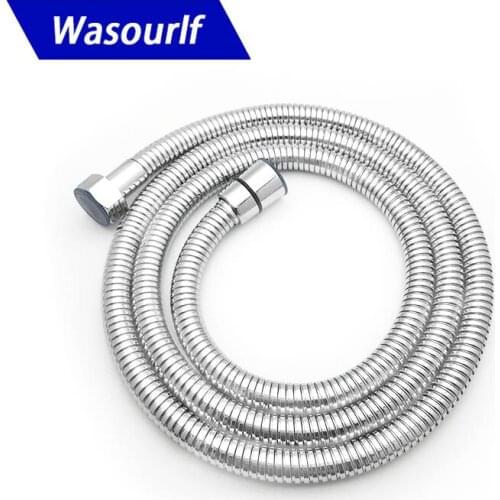 WASOURLF Free shipping high quality shower hose flexible stainless steel 1.5m stretch to 1.75m chrome bathroom water hose