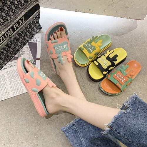 Summer Women Slippers New Slides Cartoon Fashion Platform Home Slip on Beach Sandals Bedroom Shoes Flip Flops Zapatillas DeMujer