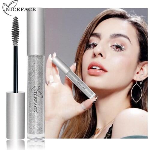 Niceface glitter snow mascara for stage makeup Thick curling lengthening quick dry waterproof long lasting Teardrop makeup QB064