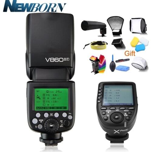 Godox V860II-F GN60 TTL HSS 1/8000s Speedlite Flash w/ Li-ion Battery + Xpro-F Trigger for Fujifilm X-Pro2/1 X-T20