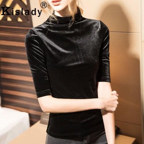 Kislady Vintage Elegant Half Sleeve T Shirt Women 2020 Spring Summer Plus Size Bottoming Shirt XXXL Foreign Flavor Casual Tops