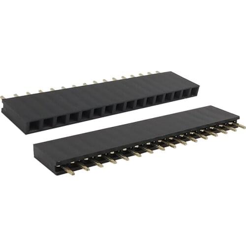 10Pcs 15Pin PCB Board Pin Header Terminal Connector Strip 2.54 mm Pitch Straight Single Row Female Socket Connector for Arduino