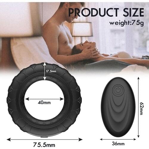 10 Speed Remote Control silicone Penis Cock ring Massager Dick vibrators Masturbator delay Ejaculation adults sex toys for men