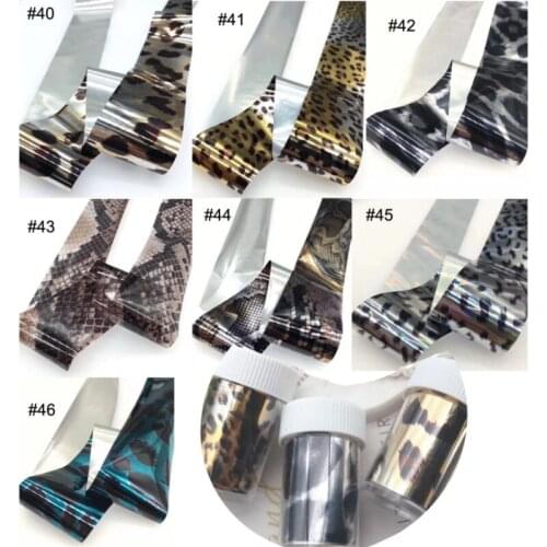 4*100cm 1Pcs-Leopard Print Starry Sky Nail Transfer Foils Manicure Nail Art Decoration Nail Tips Leopard Pattern Foil Sticker*HF