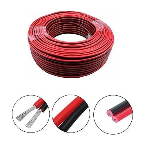 5m 10m Tin Plated Copper Wire 2 Pin Red Black PVC Jacket Extension Cable Eleatrical Soft Flexible Cord For LED Strip Light Motor