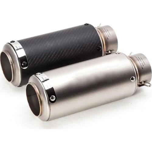 60MM 51MM Motorcycle Exhaust Pipe Scooter Laser Sticker Modified Carbon Firber Muffler Pipe For KAWASAKI ZX6R R6 Z1000 K6 ER6N