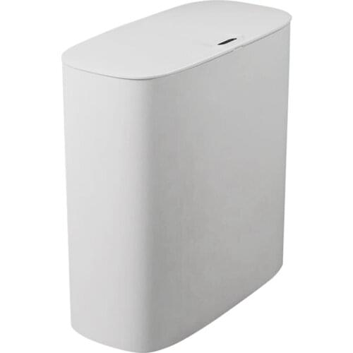 AT69 -Smart Sensor Trash Can Electronic Automatic Household Bathroom Toilet Waterproof Narrow Seam Sensor Bin