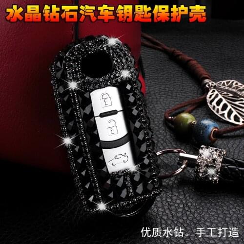 Luxury Diamond Key Shell Holder Car Key Case Key Cover case Key Shell For Mazda CX-5 CX-7 Atenza Alexa Auto Accessories
