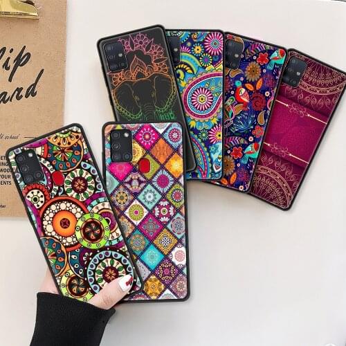 Mobile Phone Case For Samsung Galaxy A51 A71 A21s A31 A41 A12 A11 A02s A72 A52 5G Soft Cover A01 A02 Funda Mandala Flower Totem