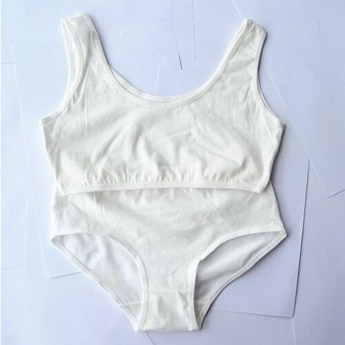 Baby Girls Bras Solid Color Young Girls Underwear For Sport Wireless Small TrainingBras Undergarment Clothes Bra and Panties Set