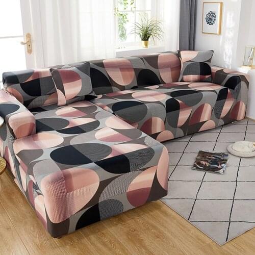 Elastic Sofa Cover For Living Room Adjustable Geometric sofas Chaise Covers Lounge Sectional Couch Corner Sofa Slipcover