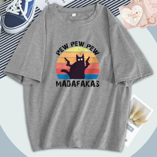 Elegant Pew Madafakas T-shirts Female O-Neck Fashion Oversize Tshirts Vintage Tees Funny Clothing Tops Breathable Camiseta Woman