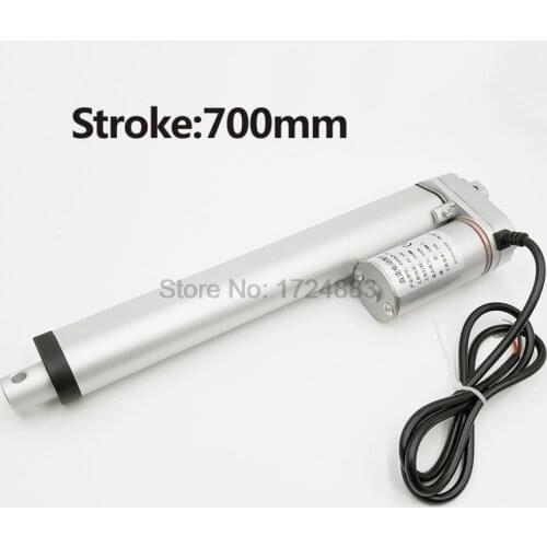Electric Linear Actuator 12V/24V DC Motor 700mm Stroke Linear Motion Controller 100/200/300/500/750/800/900/1100/1300/1500N