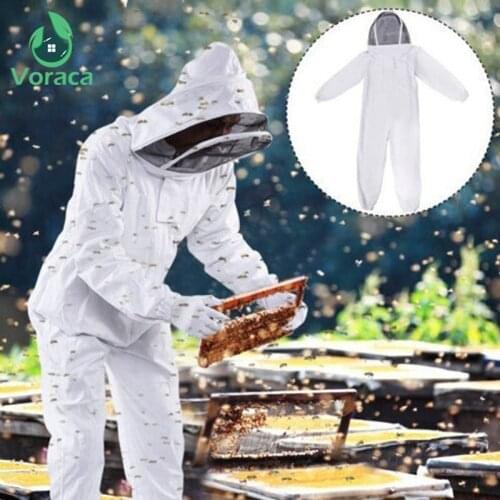 Cotton Full Body Beekeeping Clothing Veil Hood Hat Anti-Bee Coat Special Protective Clothing Beekeeping Bee Suit Equipment