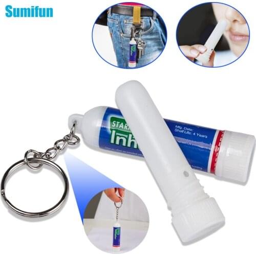 5pcs Keychain Rhinitis Mint Cream Inhaler Rhinitis Nasal Essential Oils Cold Headache Congestion Relief Refresh Nose Ointment