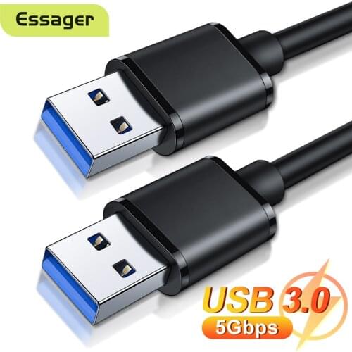 Essager USB to USB Extension Cable Type A Male to Male USB 3.0 Extender For Radiator Hard Disk Webcom USB3.0 Extension Cable