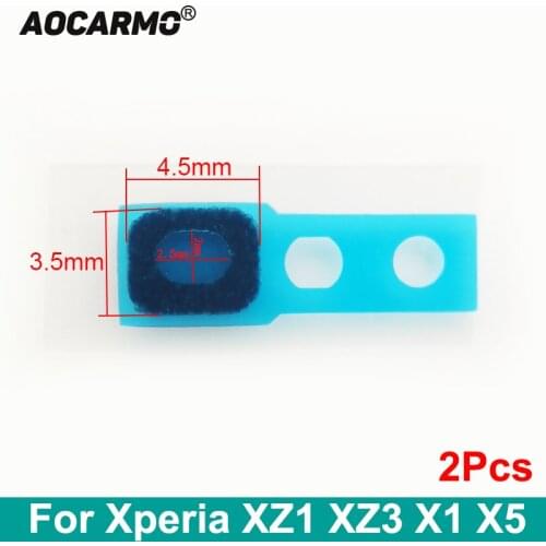 Aocarmo For Sony Xperia XZ1 XZ3 For Xperia 1/5 X1 X5 Top Bottom Microphone Mesh Grid Mic Waterproof Adhesive Membrane 4.5x3.5mm
