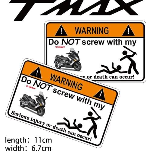 KODASKIN 2 Pieces Do Not Screw Warning Sticker Decal for YAMAHA TMAX