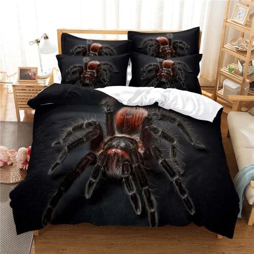 3D Spider Bedding Set Queen Bedding Duvet Cover Set Bedding Set Bed Cover Cotton Queen Bedroom Bed Cover Set Bed Set Bedding