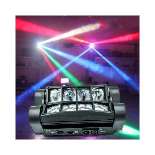 Mini LED Spider light 8X10W LED Beam moving DMX Stage Lights Business Light High Power Light with Professional for KTV Disco DJ