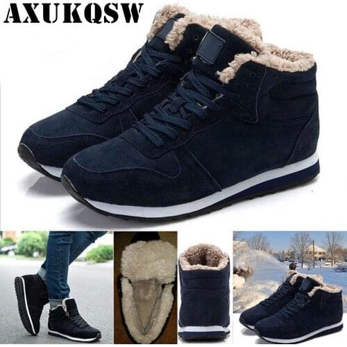 Men Boots Women Winter Shoes Lace-Up Snow Boots Shoes 2020 Warm Winter Sneakers Ankle Men Shoes Winter Boots Hiking Shoes Women