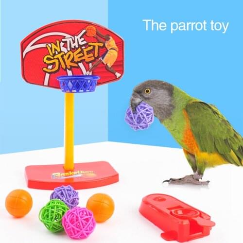 New Balls Pet Birds Chew Toy Parakeet Bell Balls Parrot Toys Birdie Basketball Hoop Props Pet Parrot Pet Products Supplies