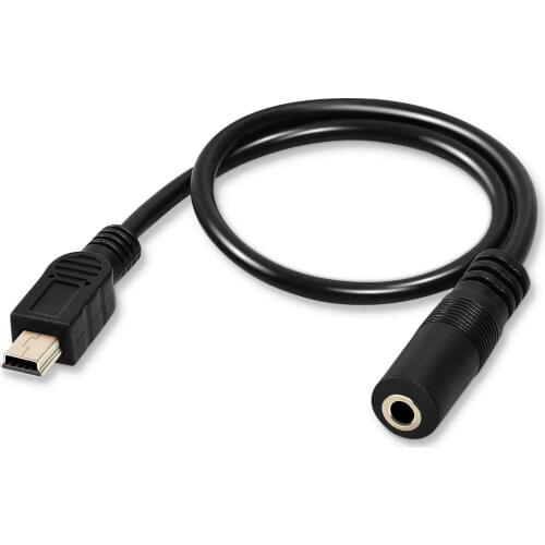 NUOLIANXIN 3.5mm Female to 5 Pin Mini USB Male Microphone Adapter Cable