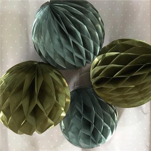 Wholesale Honeycomb Balls 100pcs Honeycomb Lanterns Golden sliver Wedding baby shower Accessory Home Garden Decoration