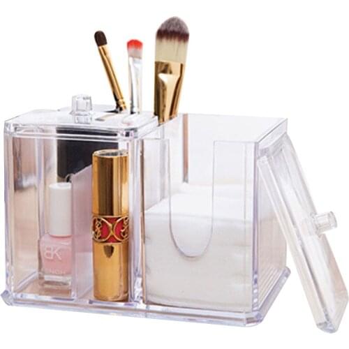Cotton Swab Makeup Organizer Storage Box Portable Container Dust-Proof Make Up Cotton Pad Holder Cosmetics Storage Case Dropship