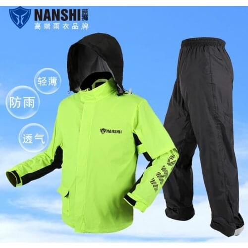 NANSHI Raincoat And Rain Pants Set Adult Two-Piece Raincoat Motorcycle Riding Raincoat Lightweight Mens And Womens Outdoor Fis