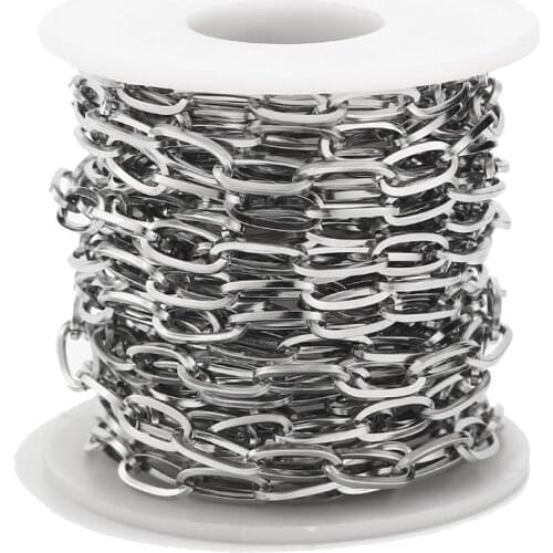 New Clothes Hanging 304 Stainless Steel Coil Chain Silver Tone DIy jewelry finding