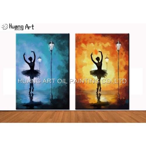 Professional Artist Hand-painted High Quality Modern Abstract Ballet Dancer Oil Painting On Canvas Dancing Canvas Art Painting