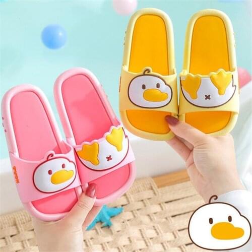 2021 HOT Children slippers Baby Kids Non-slip soft bottom home parent-child slippers Comfortable home PVC bath flip flop 24-45