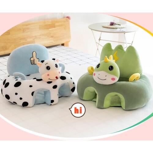 Cute Cartoon Baby Sofa Cover Learning to Sit Seat Feeding Chair Case Kids Baby Sofa Skin Infant Baby Seat Sofa Without Cotton