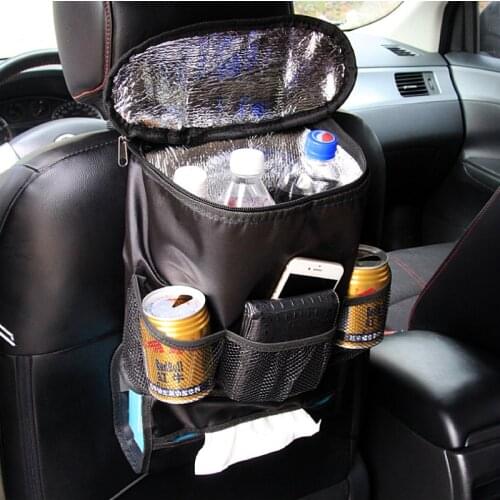 Car Back Seat Organizer Storage Bag Car Hanging Bag Multi-Pocket Auto Car Storage Tissue Box Car-styling Cool Wrap Bottle