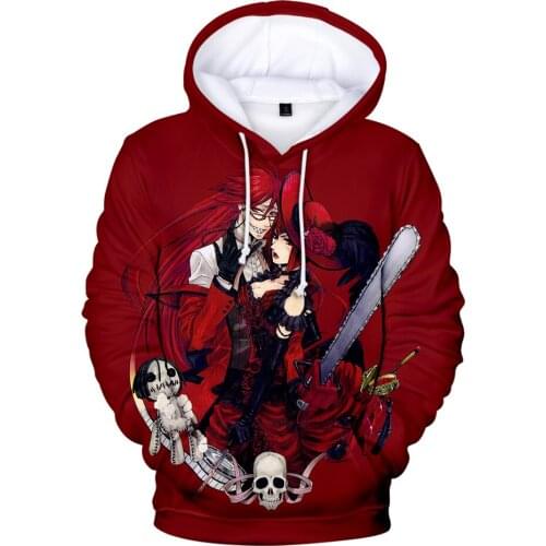 3D Print Black Butler Hoodies 3D Anime Sweatshirts Men/women Fashion Hoodie Spring/autumn Casual Pullovers Boys Tops