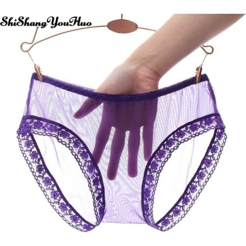 Sexy Panties Women Underwear Super Transparent Seamless Thong G String Lace Lingerie Female Briefs M L XL 2pcs