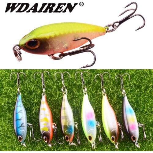 WDAIREN 48mm 3.6g Crankbait Fishing Lure tackle Artificial Hard Crank Bait carp Bass Wobblers Japan sinking Minnows Fish Lures