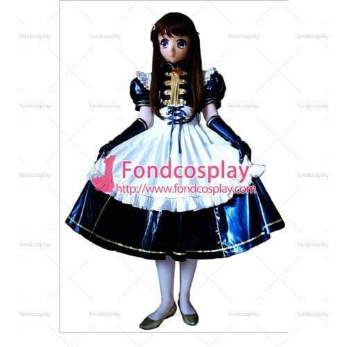 Lockable PVC Maid Dress Sissy maid vinyl Uniform Tailor-Made[G1631]