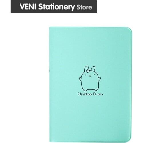 Green practical Cute Rabbit 2018 Diary Kawaii Calendar Planner 2018 2019 Program Notebook Notepad Pocket Journal Gift School