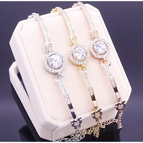 2020 Fashion Costume Jewelry Korean Love Crystal Zircon Bracelet Femme Pulseras Mujer Custom Bracelets For Women Gift New Year