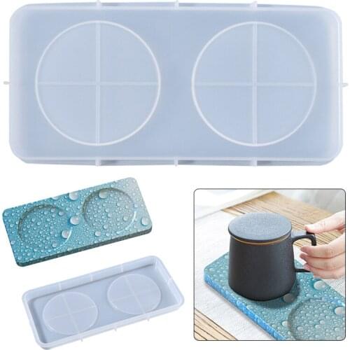 1pc DIY Epoxy Resin Mold Wine Bottle Tray High Quality Wine Glass Plate Board Silicone Mould Translucent Mold Coaster